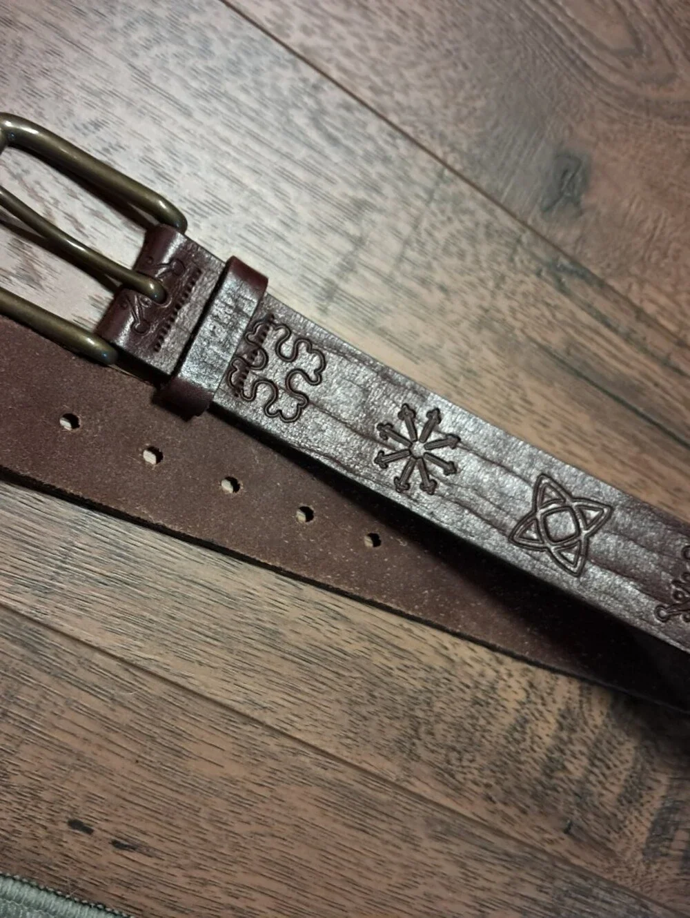 J. Crew Women's Brown Leather Belt with Brass Buckle